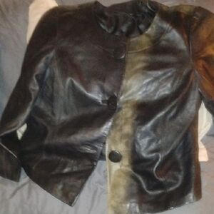 a.n.a Women's Black Leather Jacket